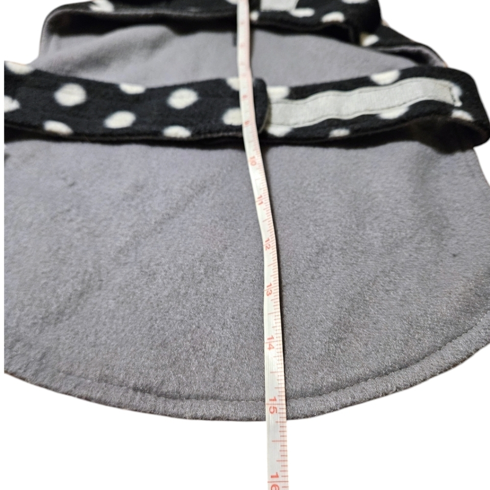 Fleece Black & White Polka Dot Dog Vest XS-S Retro Y2K - Picture 4 of 6
